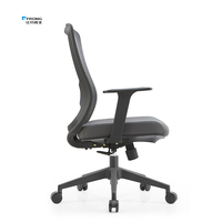 Chaise de bureau en maille ergonomique pour ordinateur, pivotante, avec dossier central, vente en gros directe d'usine
