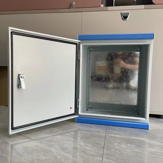 Waterproof Steel Control Box IP54/IP65 Outdoor Lock Wall Mount Powder Coated Metal Enclosure for Circuit Protection Safety