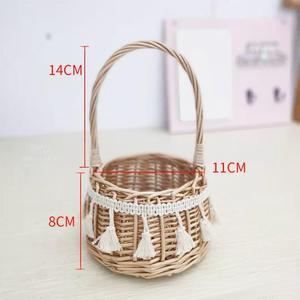 Wholesale Hand-woven <b>Flower</b> <b>Basket</b> Household Goods Fresh Natural Garden Rattan Storage Decoration - Product Image 5