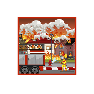 Suministros para Fiesta de Cumpleaños de Camión de Bomberos DAMAI, Decoraciones para Fiesta de Cumpleaños de Camión de Bomberos, Incluye Platos y Juego de Vajilla - Product Image 5