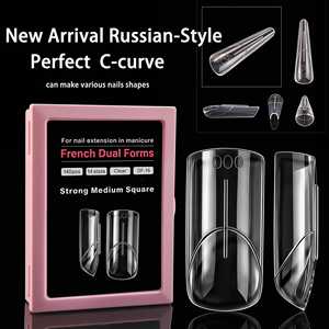 140 Pièces Moules <span class=keywords><strong>d</strong></span>'extension <span class=keywords><strong>d</strong></span>'ongles <span class=keywords><strong>en</strong></span> ABS <span class=keywords><strong>en</strong></span> forme <span class=keywords><strong>d</strong></span>'aileron <span class=keywords><strong>de</strong></span> requin avec courbe <span class=keywords><strong>en</strong></span> C, sans papier, pour <span class=keywords><strong>gel</strong></span> <span class=keywords><strong>de</strong></span> construction rapide et manucure UV - Product Image 2