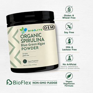 <span class=keywords><strong>Poudre</strong></span> de <span class=keywords><strong>spiruline</strong></span> biologique, algue bleue verte naturelle, protéine végétalienne, OEM ODM - Product Image 5
