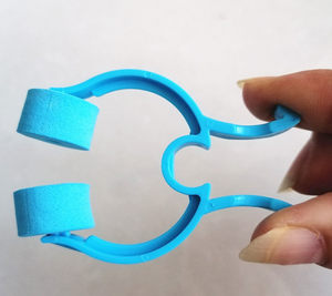 Nasenklammer aus Kunststoff, grün, blau, mit Schaumstoff, fester Pinch-Stop-Stopfen, wiederverwendbar, atmungsaktiv, umweltfreundlich, sicher, 100 Stück - Product Image 4