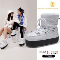 Bottes de neige hivernales mi-montantes parent-enfant, nouveau style, antidérapantes, à semelle épaisse, doublées de fourrure artificielle, extra-épaisses, pour l'extérieur
