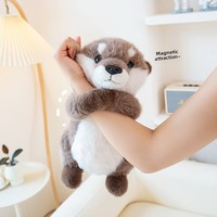 Peluche Otter Kawaii, jouet en peluche doux rembourré de coton PP avec mains magnétiques, cadeau mignon, OEM ODM en gros