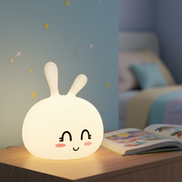 Mini-lampes LED tactiles en silicone pour bébé, veilleuses USB souples et mignonnes pour chambre d'enfant, idéales comme petits cadeaux.
