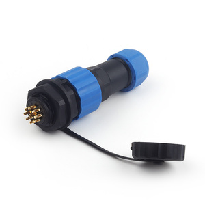 SP16 IP68 connettore impermeabile aviazione <span class=keywords><strong>2</strong></span> <span class=keywords><strong>3</strong></span> 4 5 6 7 9 Pin spina & presa maschio/femmina Docking/quadrato/flangia/connettore del cavo dado posteriore - Product Image 2