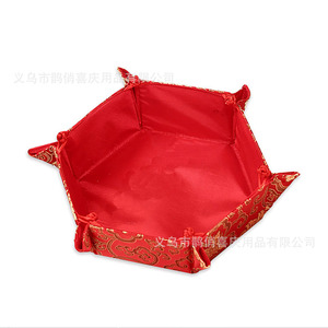 Plato de frutas rojo Xijiale de 24 cm, caja de dulces para decoración de banquetes de boda - Product Image 5
