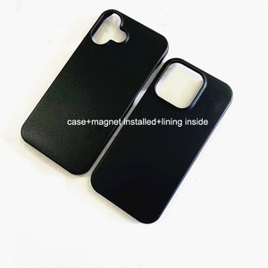 Nero opaco magnetico rigido PC guscio per <span class=keywords><strong>iphone</strong></span> 17 16 15 14 <span class=keywords><strong>13</strong></span> 12 Pro Max <span class=keywords><strong>fotocamera</strong></span> protettiva magnete in plastica grezza copertura del telefono - Product Image 5