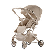 Poussette Hibaby en alliage d'aluminium, deux positions assises et inclinables, pliable, légère, pour nouveau-nés de 0 à 3 ans, poussette haute vue