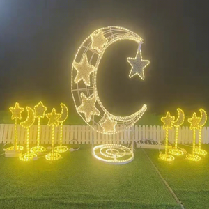 Décoration lumineuse géante en forme de croissant de lune pour l'extérieur, pour Noël, Ramadan, Eid, attractions commerciales - Product Image 1