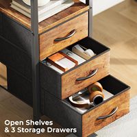 Bureau d'angle en forme de L, avec prises électriques et 3 tiroirs, bureau d'ordinateur de 47 pouces avec étagères, pour le jeu, le travail d'angle, le bureau à domicile, l'étude