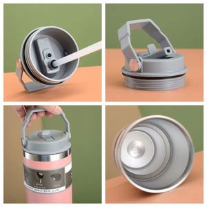 Vente en gros de tasses à café isothermes en acier inoxydable à double paroi personnalisées de 30/20 oz, gobelet de voyage avec poignée et couvercle - Product Image 2