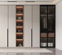 Armoire de luxe moderne pour couple, mobilier de chambre sur mesure, dressing en bois massif écologique pour villa, appartement, entrepôt, appartement en copropriété