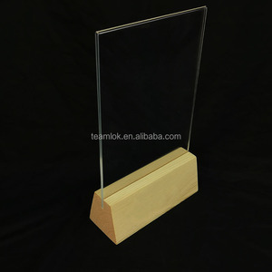 Bằng Gỗ Acrylic Giữ Dấu 6x8 Inch Kim Tự Tháp Hình Dạng Lều Chủ Thẻ T-Hình Acrylic Thẻ Kinh Doanh Hiển Thị - Product Image 5