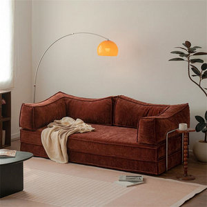 Vintage-style Modern Simple Fabric <strong>Teddy</strong> <strong>Bear</strong> Functional Living Room Modular One Seat Straight-line Sofa Foldable Dual-use Sofa - Product Image 1