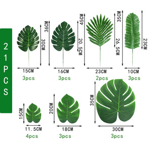 DAMAI Artificial Monstera <b>Leaf</b> Set - Hawaiian Party Table Decorations, Faux Palm <b>Leaves</b> Perfect for Tropical Themed Gatherings - Product Image 2