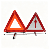 Miroir de sécurité réfléchissant pliable d'urgence, outil, panneau de signalisation LED pour voiture, panneau triangulaire de signalisation routière réfléchissant