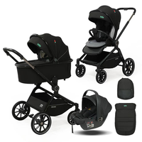 Poussette bébé Kidilo Factory Luxury 3 en 1, cadre en alliage d'aluminium, pliage facile, roues 3D en PU, certifiée EN1888, légère, pour les voyages