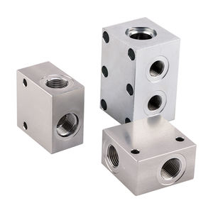 Bloc hydraulique d'équipement mobile 450 bar en aluminium couche dure collecteur hydraulique anodisé CNC bloc collecteur hydraulique de fraisage - Product Image 2