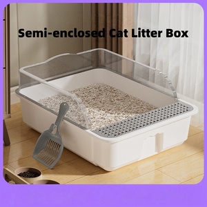 Bac à litière élégant et intelligent pour chat, pratique en PP, facile à nettoyer avec contrôle des odeurs pour un usage domestique - Product Image 3