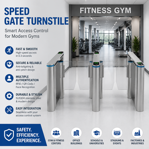 Système de contrôle d'accès automatique à code QR haute vitesse, barrière tournante en acier inoxydable 304 pour métro, aéroport, bureau - Product Image 1
