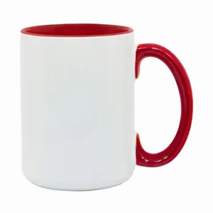 wholesale 15 oz compatible products coated white rounded stoneware ceramic sublimation hotel coffee mug