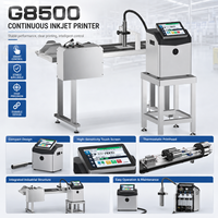Machine d'impression automatique de date d'expiration G8500, imprimante jet d'encre CIJ haute vitesse pour bouteilles, plastiques, câbles, tuyaux en PVC, codeur industriel