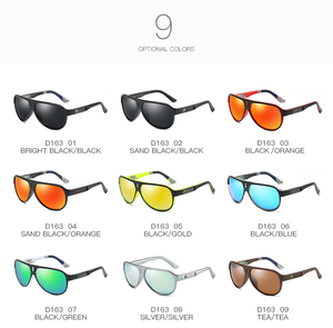 Lunettes de soleil polarisées DUBERY pour hommes, protection UV400, style aviation, monture couleur thé, activités de plein air, 2026 D163, forme ronde - Product Image 5