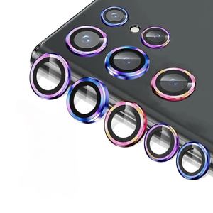 소매 패키지 금속 프레임 휴대 전화 카메라 렌즈 강화 유리 화면 보호기 삼성 S25 울트라 용 카메라 렌즈 - Product Image 1