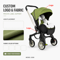Poussette Bébé Pliable Portable en Alliage d'Aluminium Léger OEM ODM avec Roues en Mousse et Vue Haute pour Nouveau-né et Nourrisson (Utilisation Intérieure)