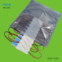 ROHE Shenzhen Fournisseur Usine de fabrication de rétroéclairage LED pour téléviseur à LED unique avec fil 3V 2W Perles de lampe à haute luminosité Lentille de type rond