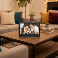 Cadre photo numérique en plastique Sudex avec écran tactile HD IPS de 7 pouces, stockage interne de 16 Mo, Wi-Fi, USB-C, lecture vidéo, lecteur de musique, horloge