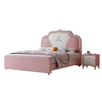 Lit mural moderne de luxe pliable pour chambre d'enfant, ensemble de meubles en bois, lit mezzanine princesse et prince, cadre de lit en métal pleine hauteur, taille Queen