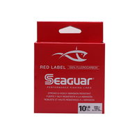 Ligne de pêche japonaise Seaguar Red Label 100% Fluorocarbone Ligne d'évier en fibre de carbone solide et souple pour la pêche en rivière