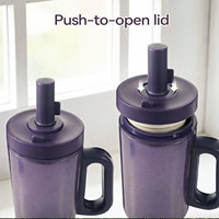 Gobelet isotherme OEM 40oz avec poignée, logo personnalisé, couvercle à clapet à ouverture rapide, finition peinture œil de chat, en acier inoxydable 304, tasse de voyage isolée sous vide