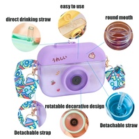400 ml BPA Free Travel Tee tasse Mädchen Kinder Frauen Kinder Kamera Form Plastik wasser flaschen