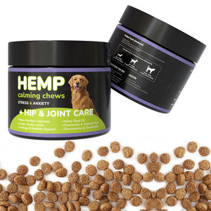 Suplemento para masticar de cáñamo para mascotas para gatos, perros pequeños, cintas de diseño a rayas, efecto calmante, ayuda a reducir la ansiedad, correa para mascotas - Product Image 6