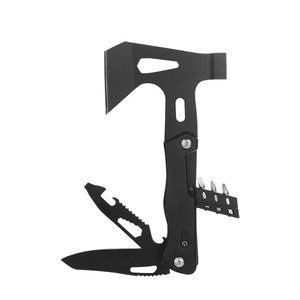 Hacha Multifunción Negra Mediana al por Mayor, Martillo de Seguridad para Supervivencia al Aire Libre, Cabeza de Hacha Multifunción con Luz LED - Product Image 5