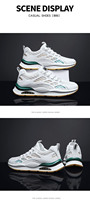 Zapatos Deportivos Transpirables de Malla Blanca Versátiles para Hombre con Suela Gruesa para Deportes y Ocio, Ideales para la Primavera y el Invierno
