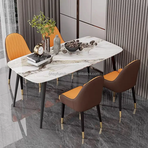 <span class=keywords><strong>Sedie</strong></span> da Pranzo Nordiche Minimaliste <span class=keywords><strong>in</strong></span> <span class=keywords><strong>Legno</strong></span> Massello e Metallo <span class=keywords><strong>con</strong></span> Seduta <span class=keywords><strong>in</strong></span> Pelle Bianca per Cucina, Hotel o Villa - Product Image 2