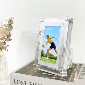 Cadre photo numérique <span class=keywords><strong>NFT</strong></span> transparent en acrylique haut de gamme de 5 pouces, album photo électronique personnalisable, vidéo (MP4 AVI MP3) vidéo MP3 - Product Image 1