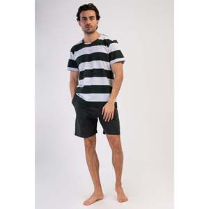 Ensemble short et t-shirt à manches courtes pour homme, imprimé vintage, col rond, avec poches respirantes, style décontracté - Product Image 4