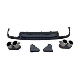 Diffusore posteriore in argento o nero stile S6 con acciaio inossidabile per AUDI <span class=keywords><strong>A6</strong></span> S-line <span class=keywords><strong>2019</strong></span> + - Product Image 1