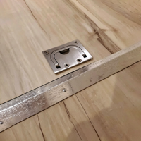 Poignée de levage carrée en acier inoxydable 316 poli pour trappe de pont de bateau, quincaillerie de couvercle de pont, loquet de sol