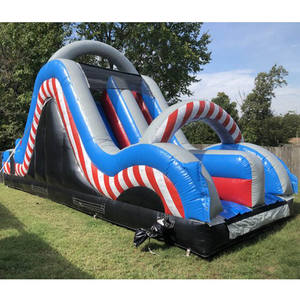 Pista de Obstáculos Inflable Radical Run Racing de Doble Carril, Casa de Brinco con Pista de Obstáculos para Eventos de Team Building al Aire Libre - Product Image 4