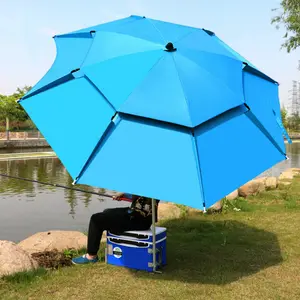 Passen Sie tragbares Angeln Sonnenschutz Camping Zelt Regenschirm Multifunktions-Einstell winkel Regenschirm Zelt