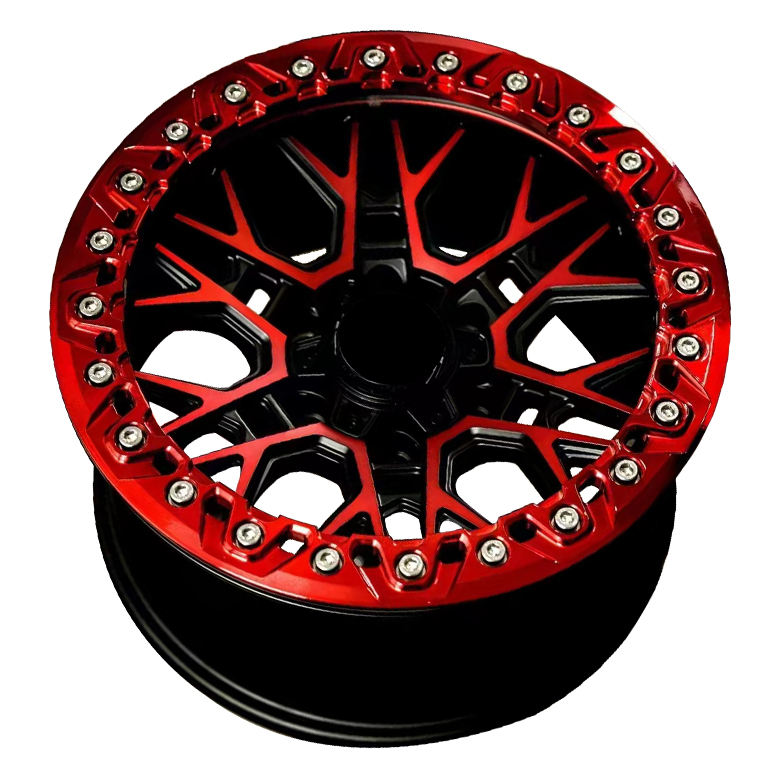 บีดล็อคสีแดง+ดำด้าน