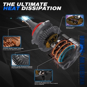 Faros Delanteros Modernos para Camión, Sistemas de Iluminación para Camión, Luz LED de 8400lm y 70w, Luces para Camión HB4 9006, Faro LED para Automóviles y <span class=keywords><strong>Camionetas</strong></span> Universales - Product Image 6