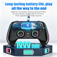 Manette RGB sans fil avec vibration, programmable, bouton Turbo 6 axes, capteurs Hall, joysticks pour jeux PS5/PC/Steam/TV